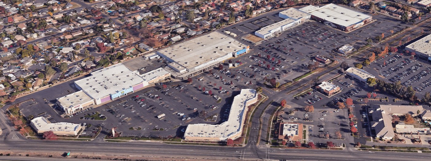 Aerial view of Central Valley Plaza