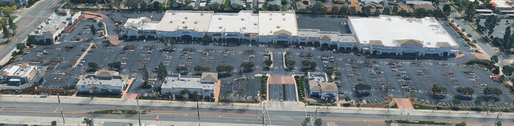Aerial view of the Centre on Seventeenth in Santa Ana, California