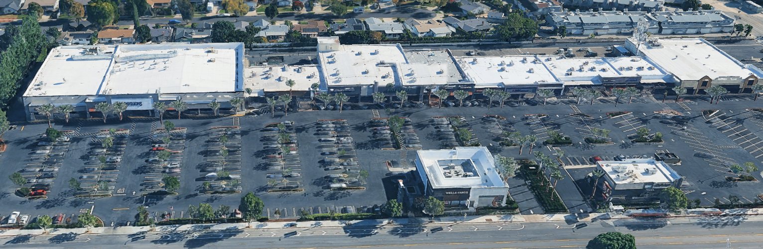 Aerial view of Platt Village in West Hills, California